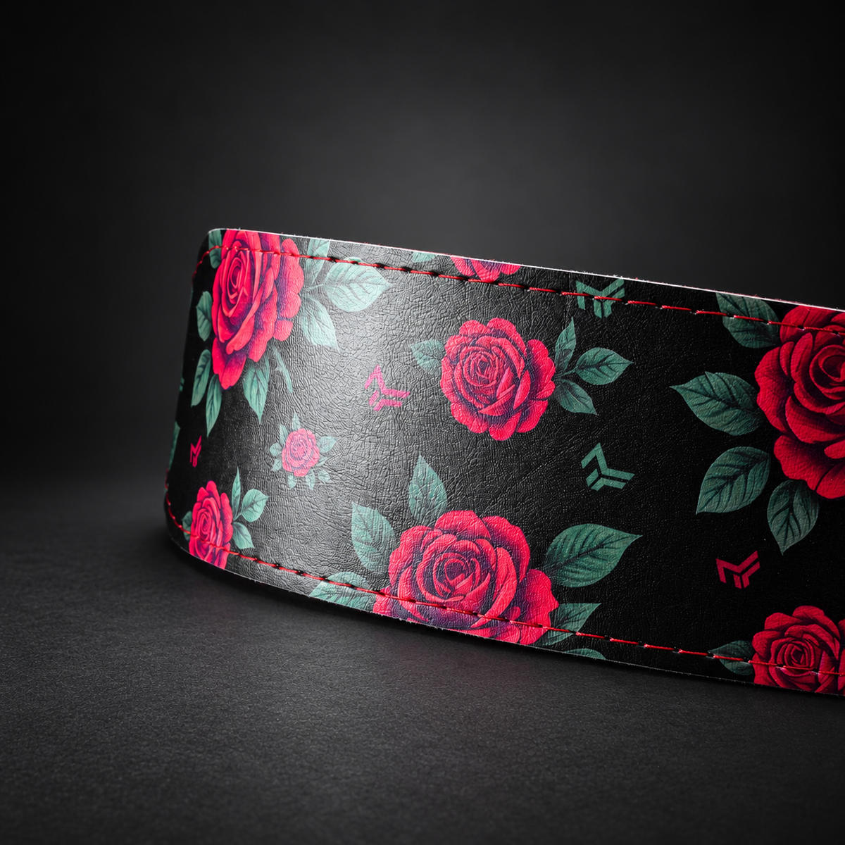 Red Roses Weightlifting Belt