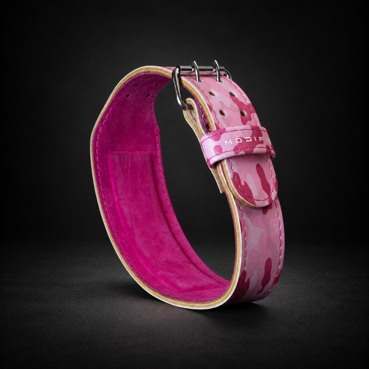 Pink Camo Weightlifting Belt