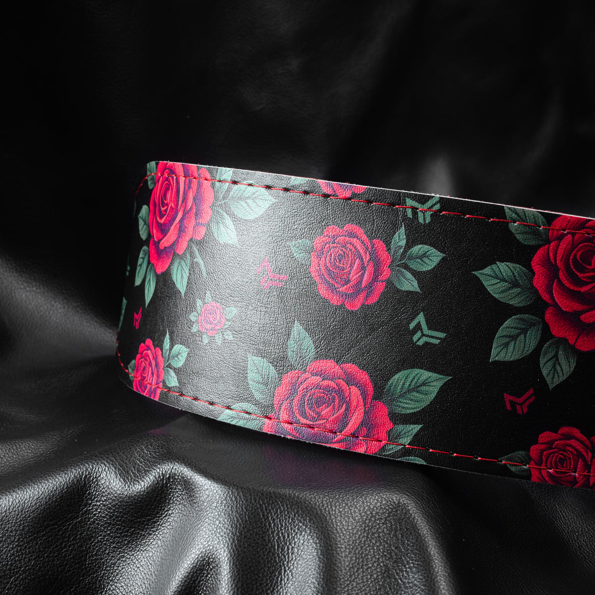 Red Roses Weightlifting Belt
