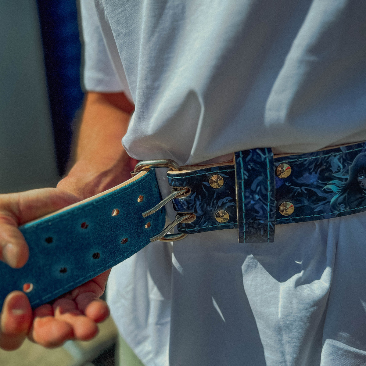 Demon Slayer Ice Weightlifting Belt - Hand Made in UK