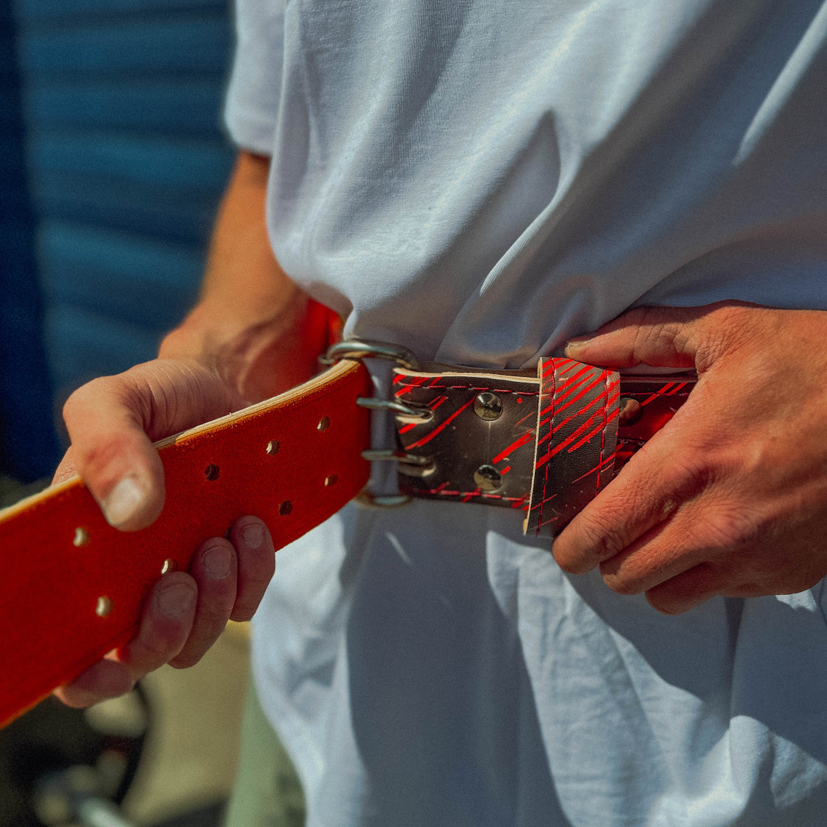 Demon Slayer Fire Weightlifting Belt - Hand Made in UK
