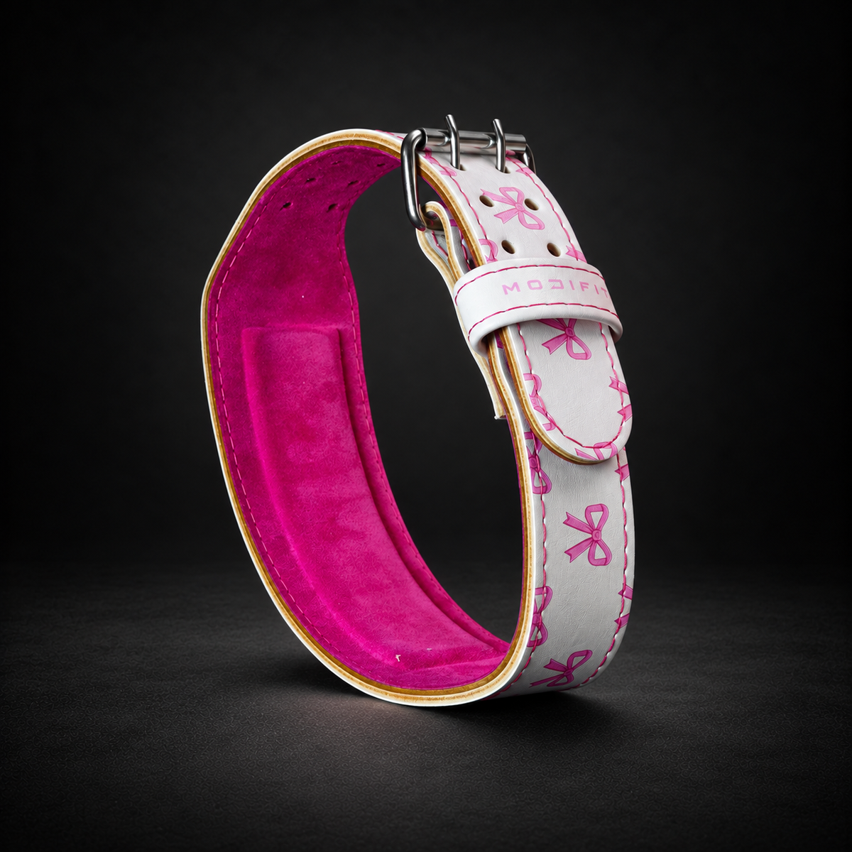 Pink Bows Weightlifting Belt