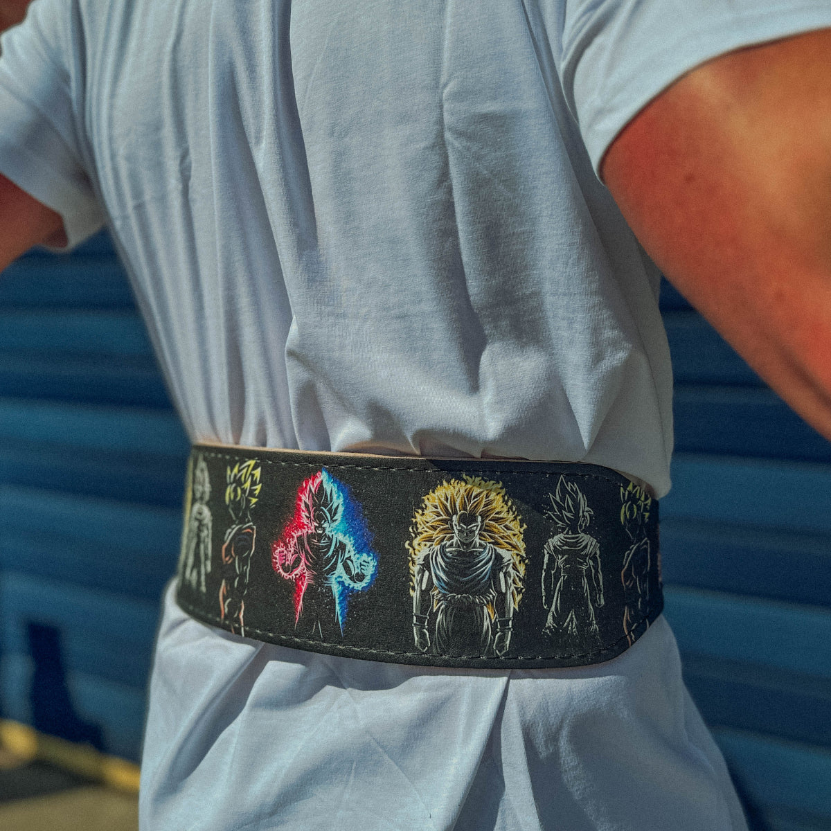 Goku Silhouette Weightlifting Belt - Hand Made in UK (CUSTOMISABLE)