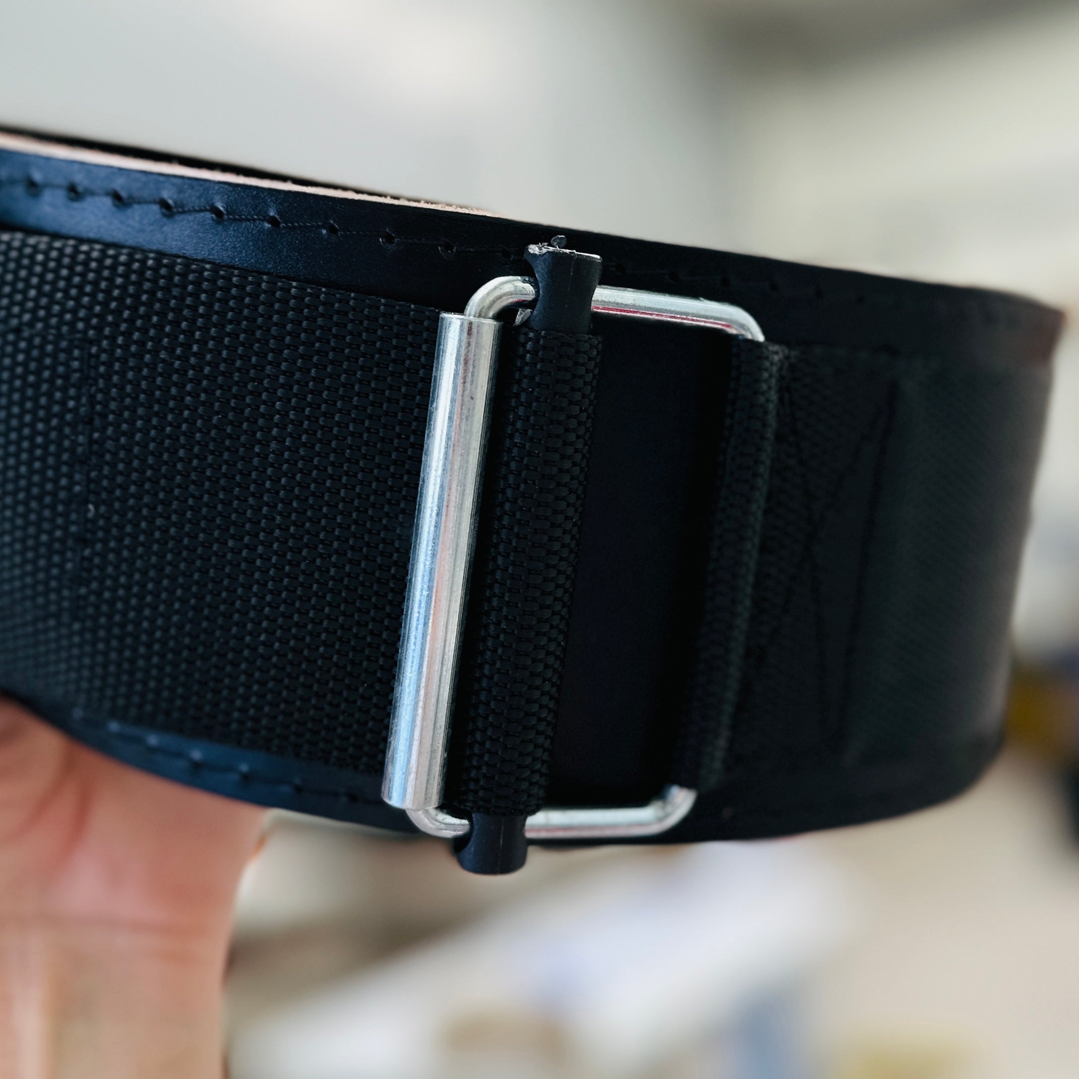 Leather Velcro Weightlifting Belt - Hand Made in UK