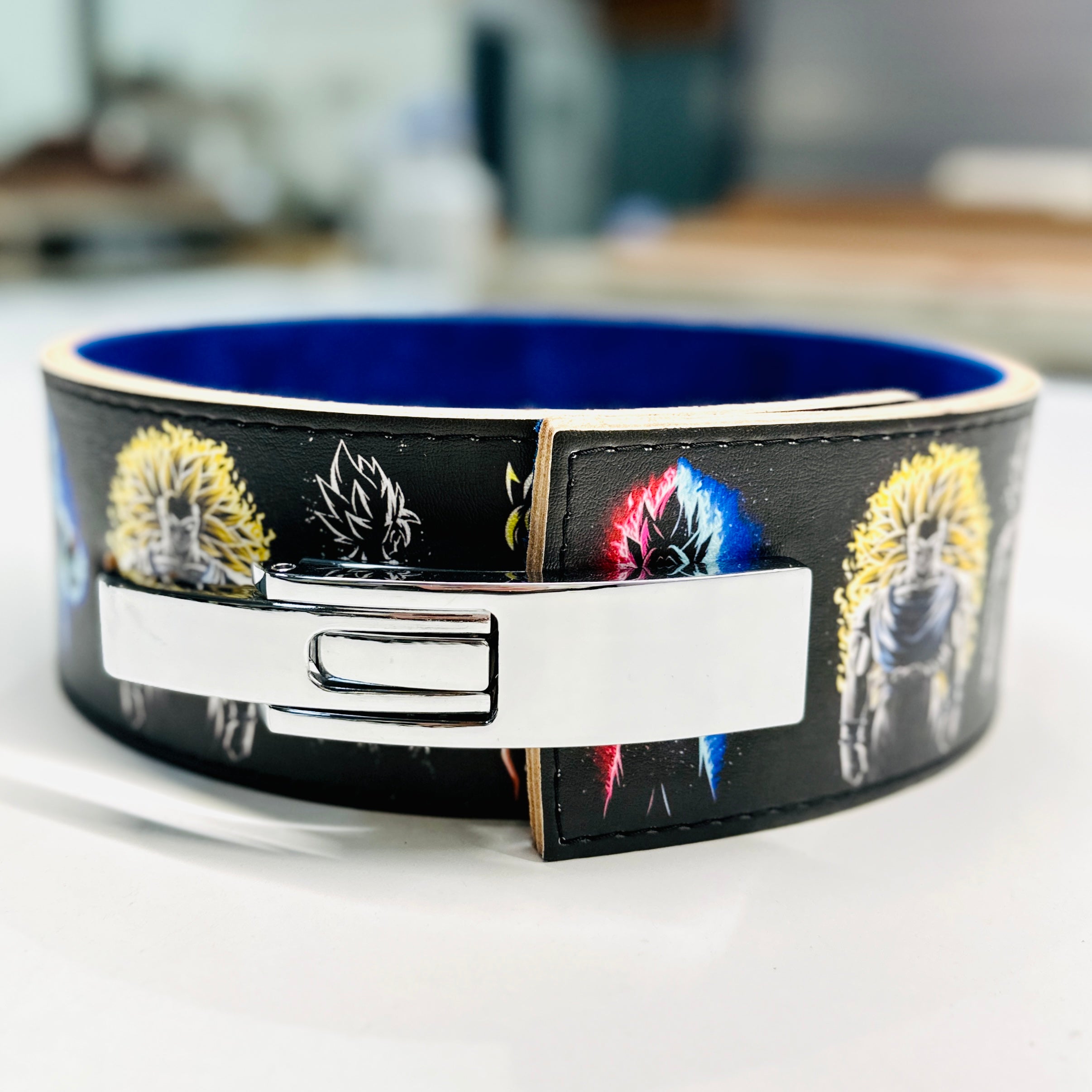 Goku Silhouette Lever Belt - Hand Made in UK (CUSTOMISABLE)