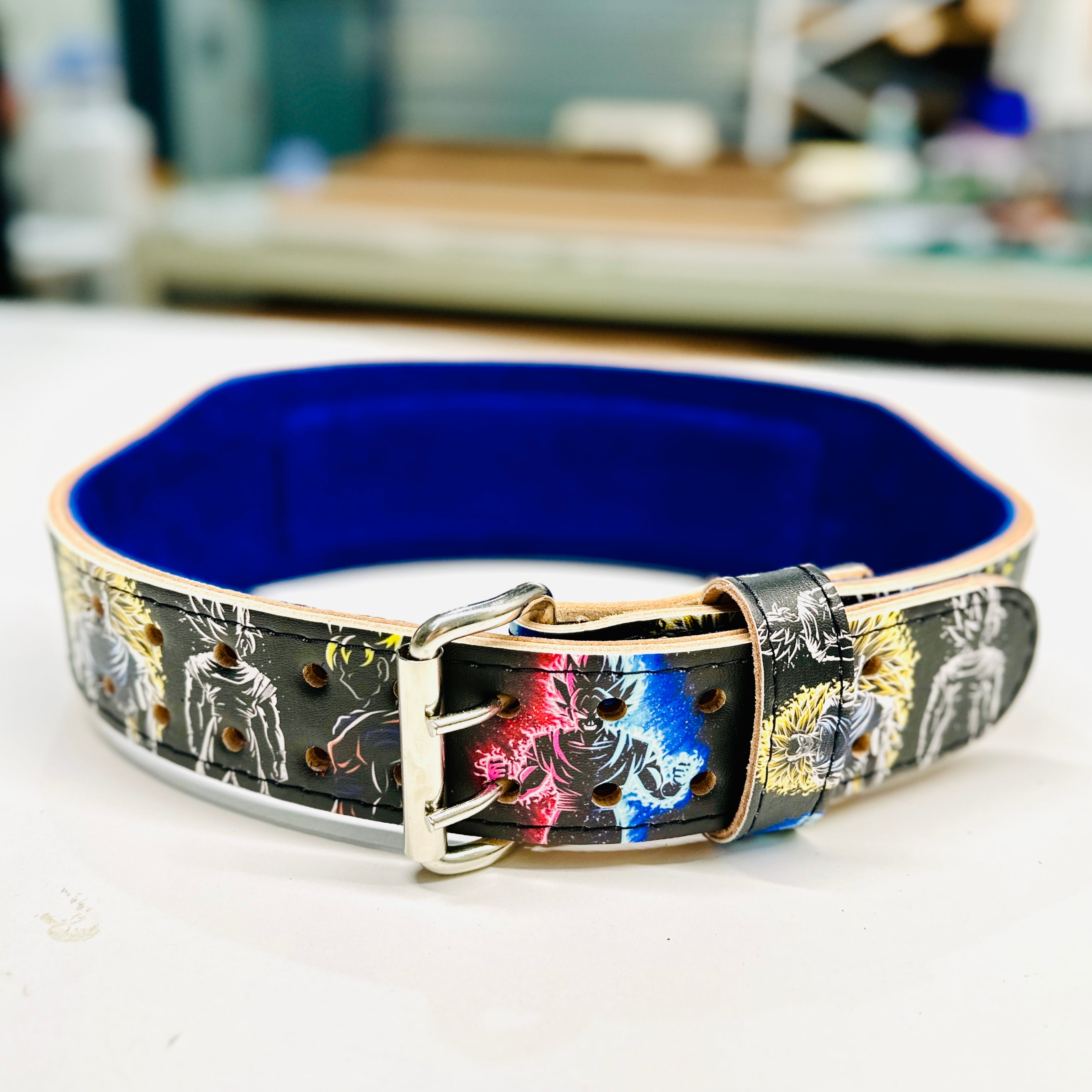 Goku Silhouette Weightlifting Belt - Hand Made in UK (CUSTOMISABLE)