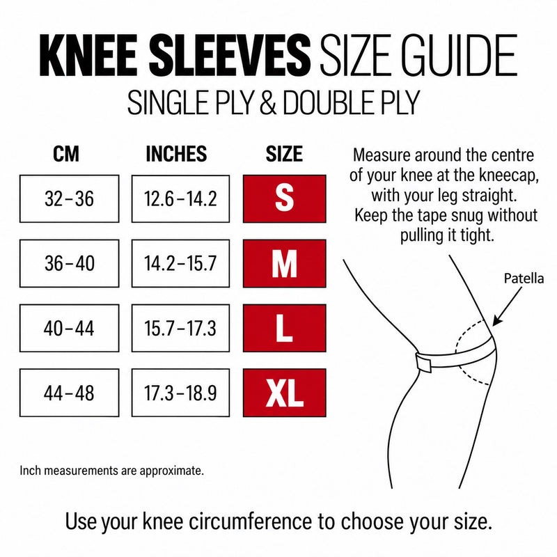 Black Double Ply Knee Sleeves (Pair)