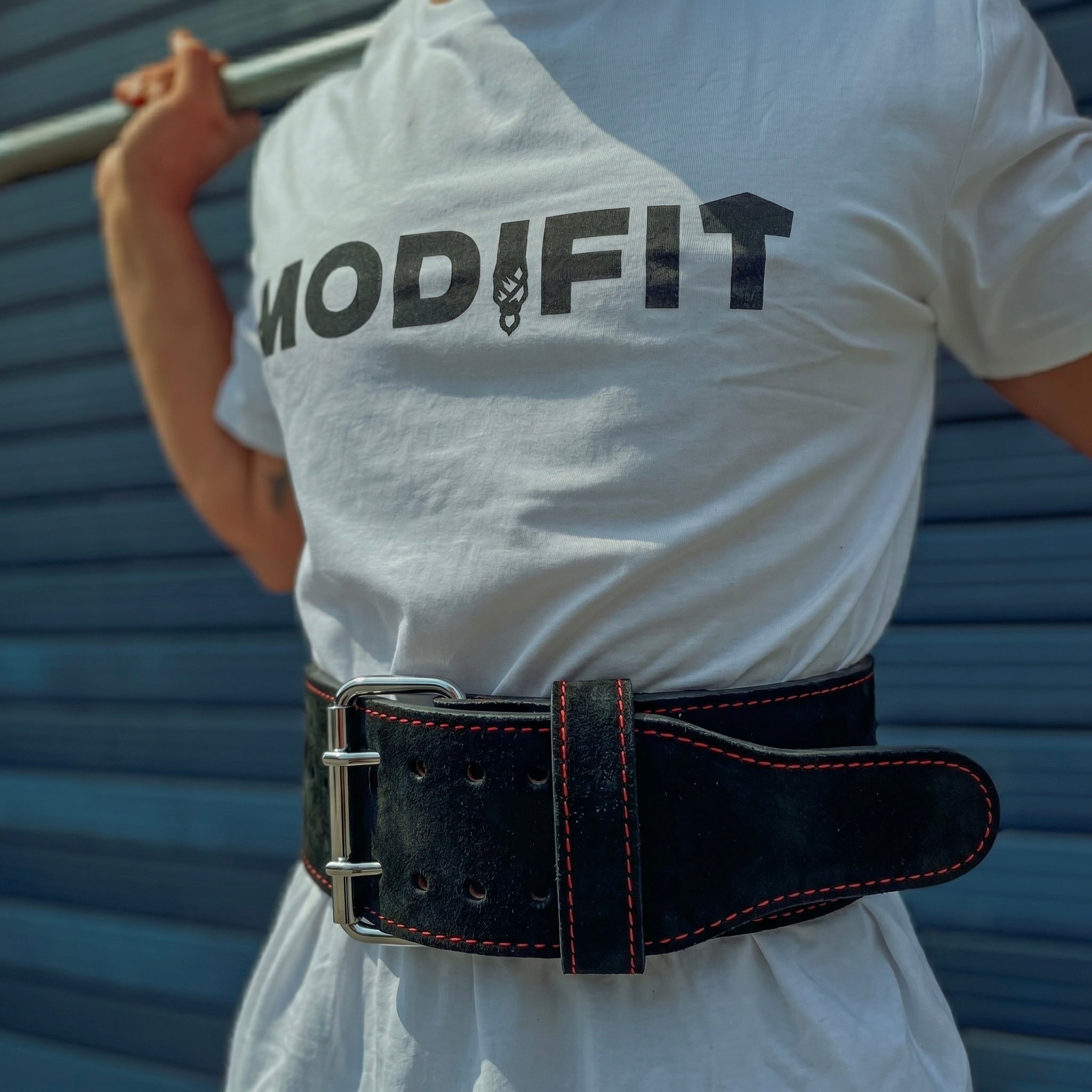 Embroidered 10mm Double Prong Powerlifting Belt - Hand Made in UK