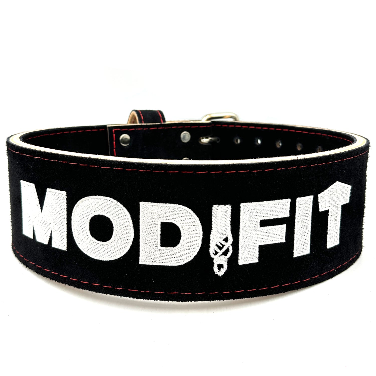 ModiFit Elite Embroidered 10mm Double Prong Powerlifting Belt - Hand Made in UK
