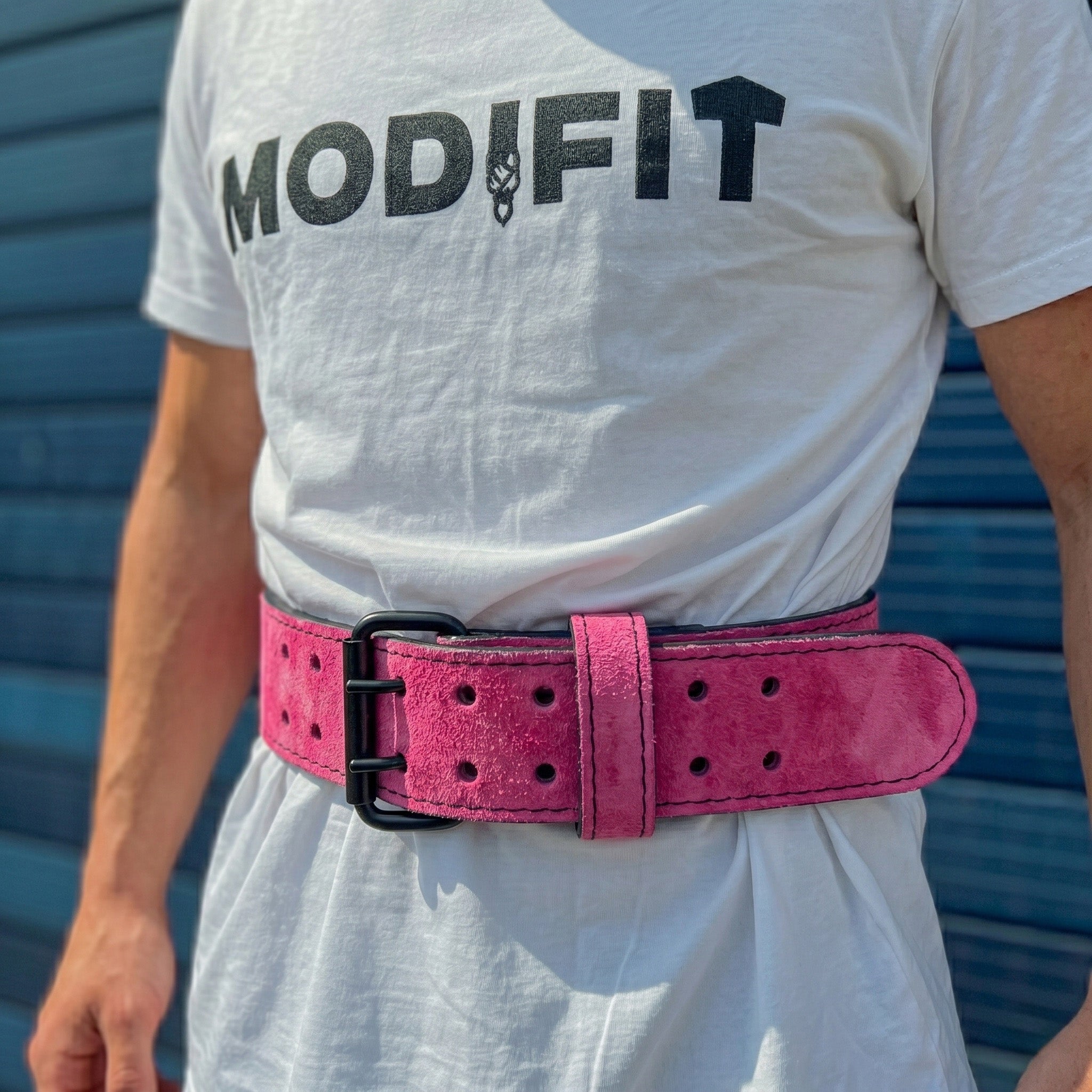 Hot Pink Weightlifting Belt - Hand Made in UK