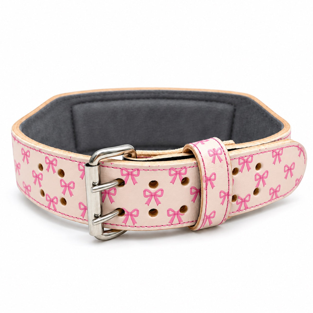 Pink Bows Weightlifting Belt
