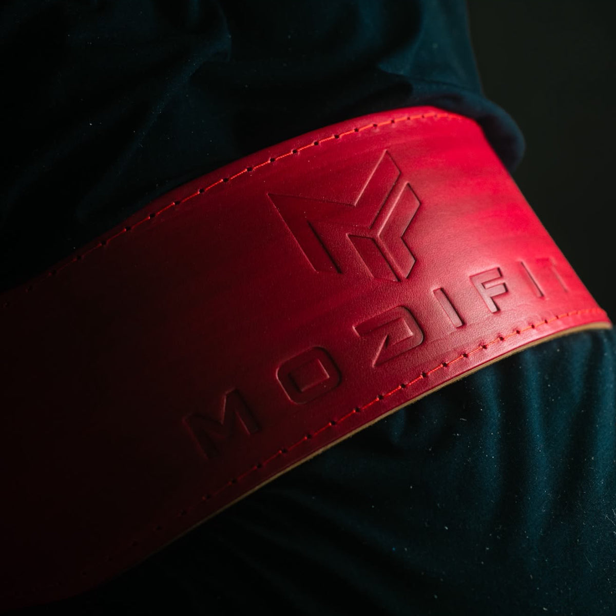 Hand Dyed Weightlifting Belt (Red)