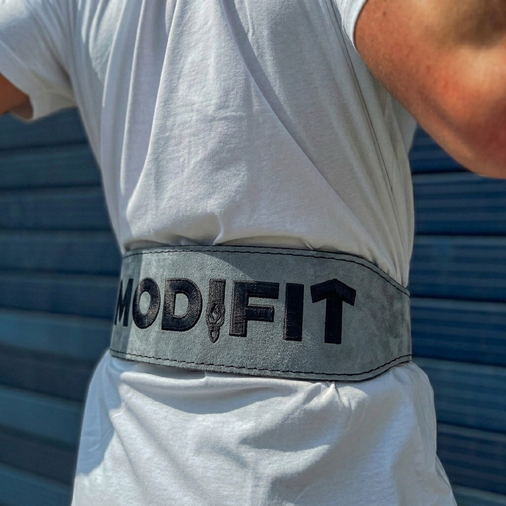 Slate Grey Weightlifting Belt - Hand Made in UK