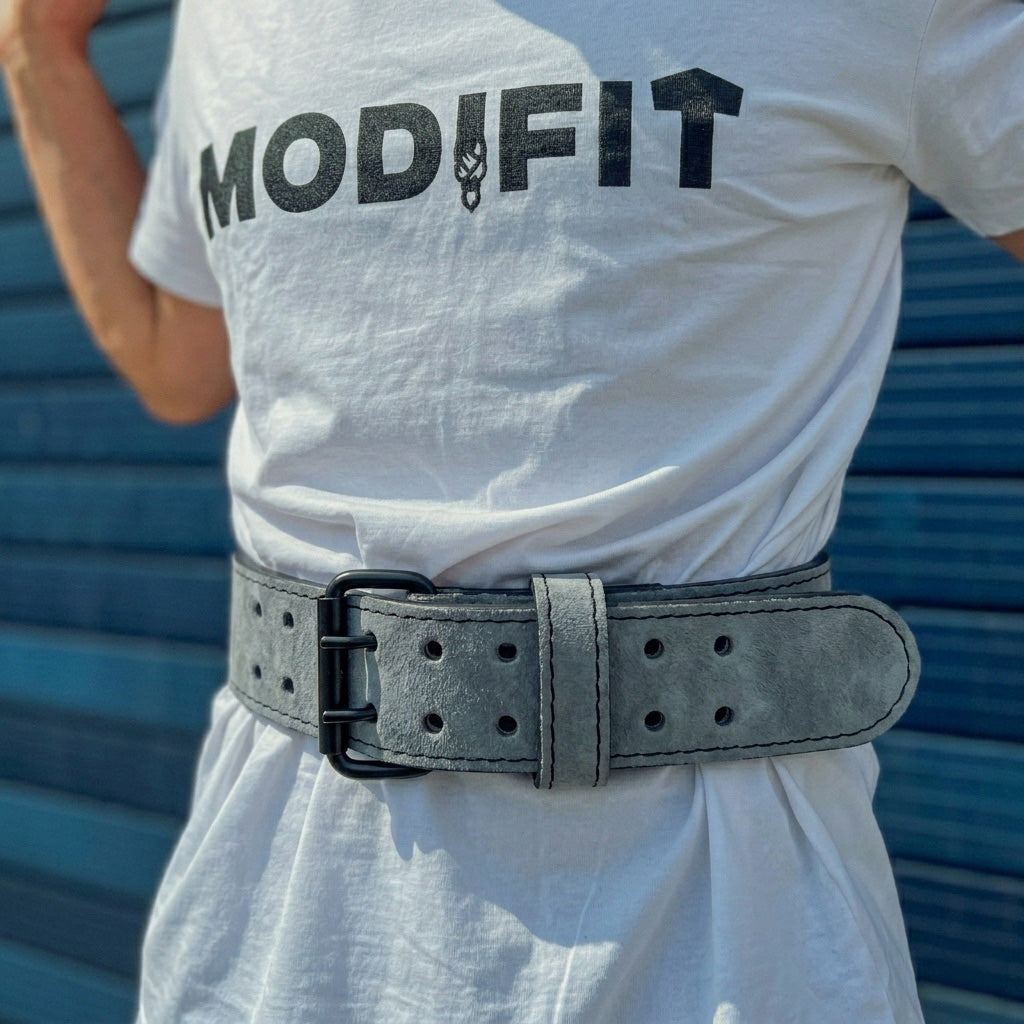 Slate Grey Weightlifting Belt - Hand Made in UK
