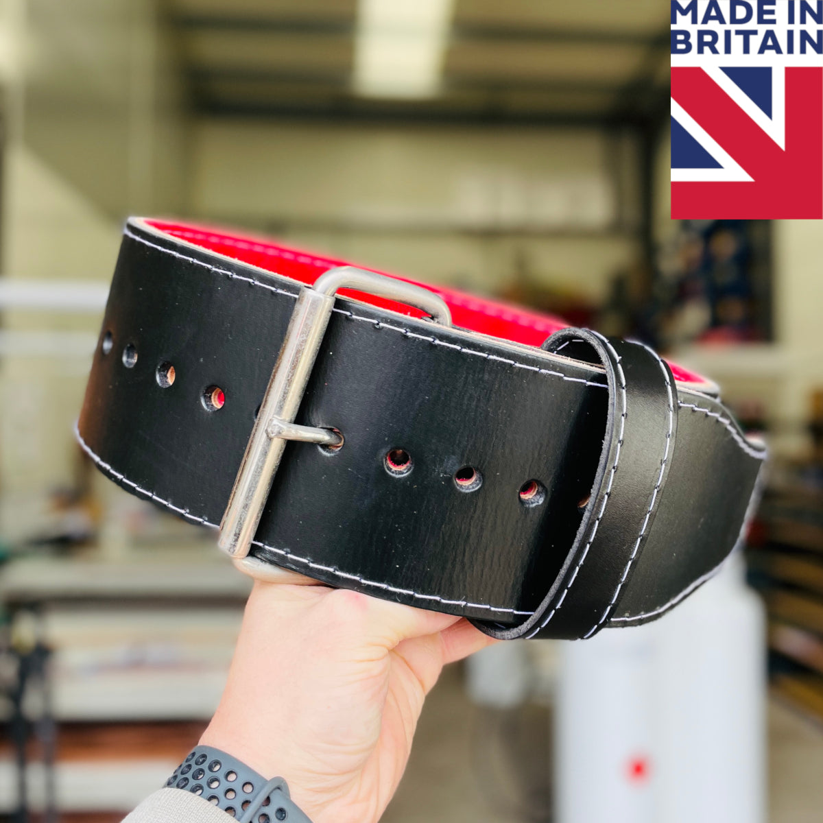 ModiFit Elite Stealth 10mm Single Prong Powerlifting Belt - Hand Made in UK - OLD LOGO - Small Only