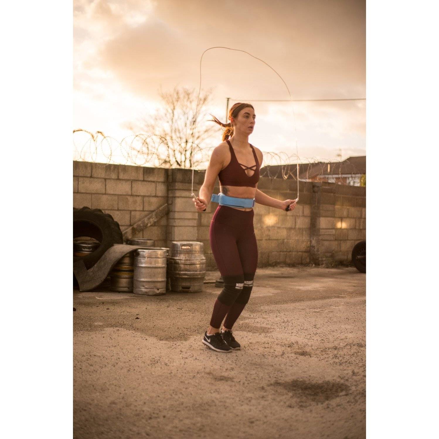 Pink Velcro Weightlifting Belt