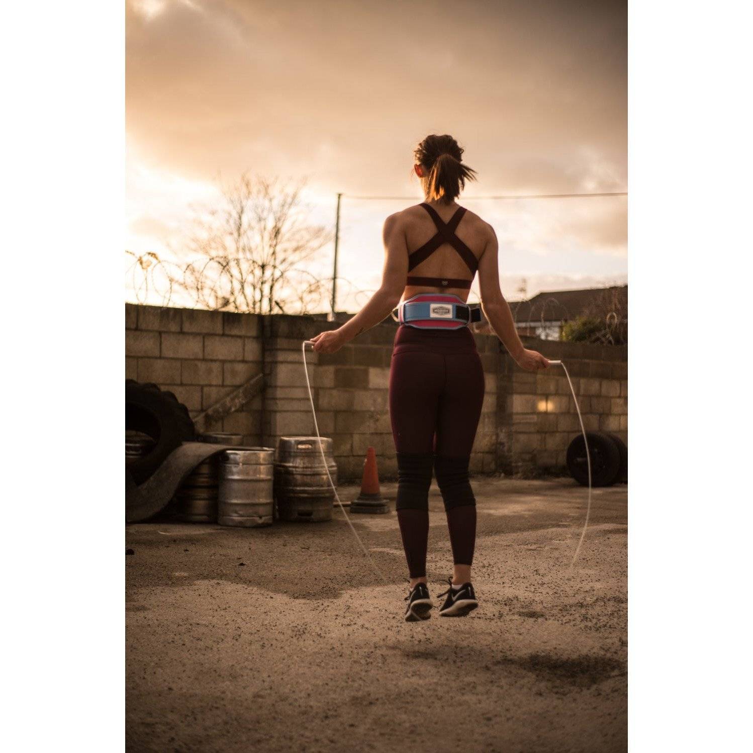 Pink Velcro Weightlifting Belt
