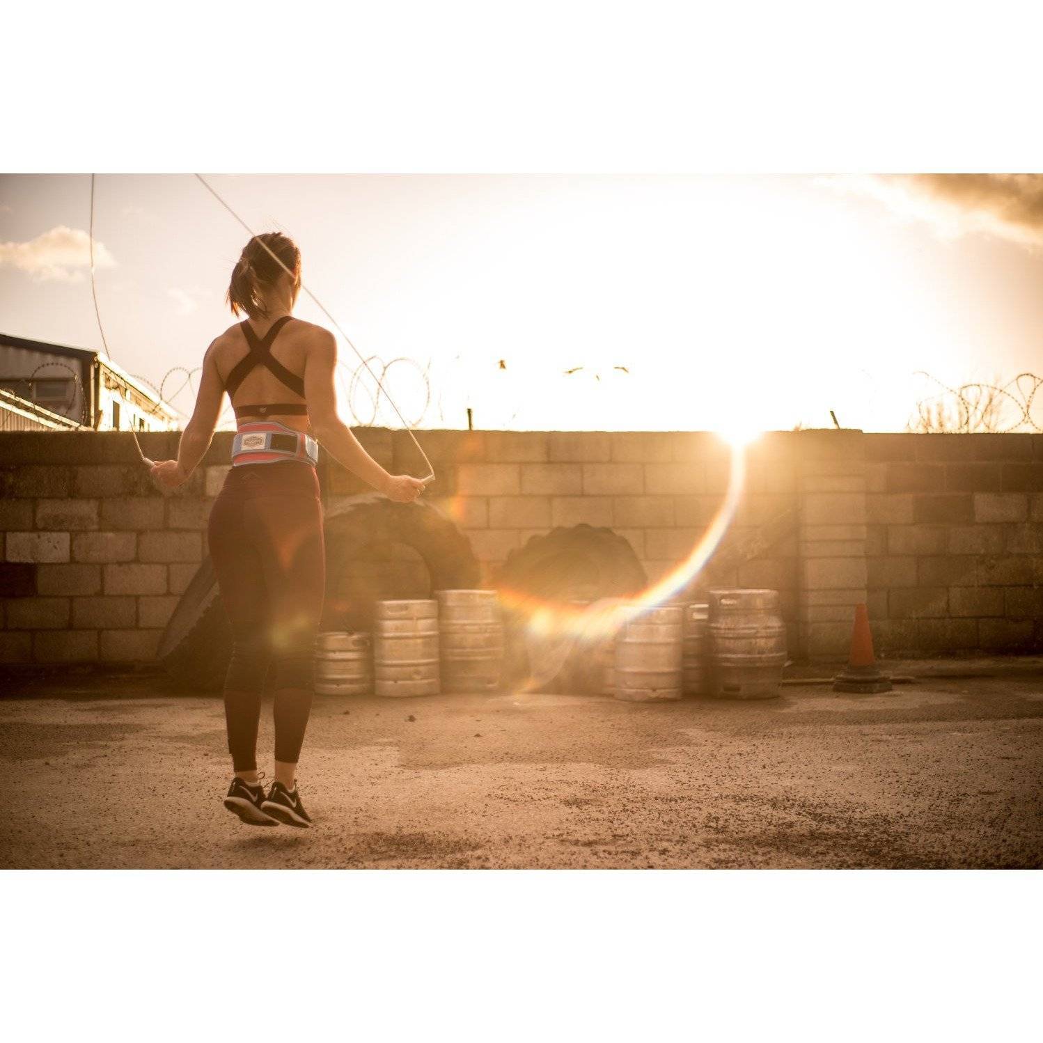 Pink Velcro Weightlifting Belt