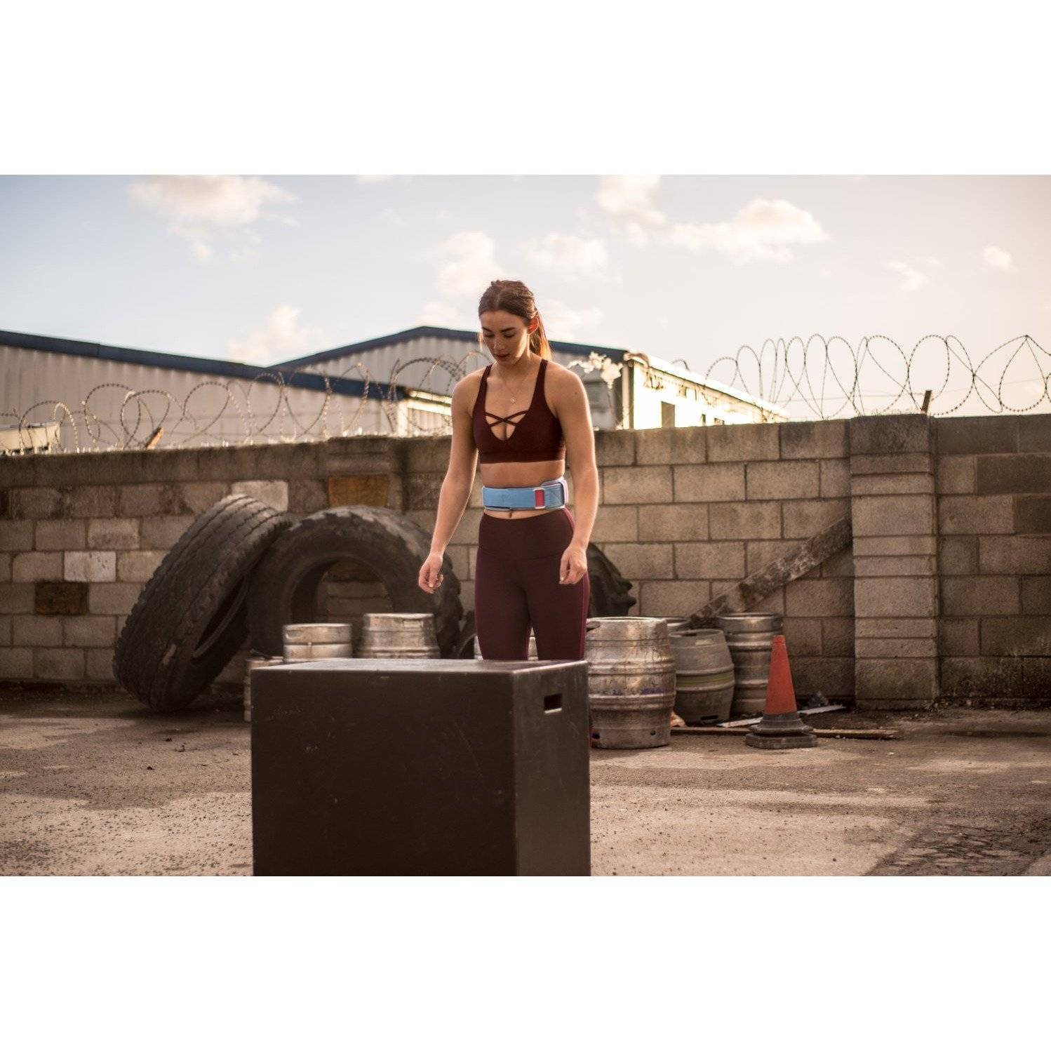 Pink Velcro Weightlifting Belt