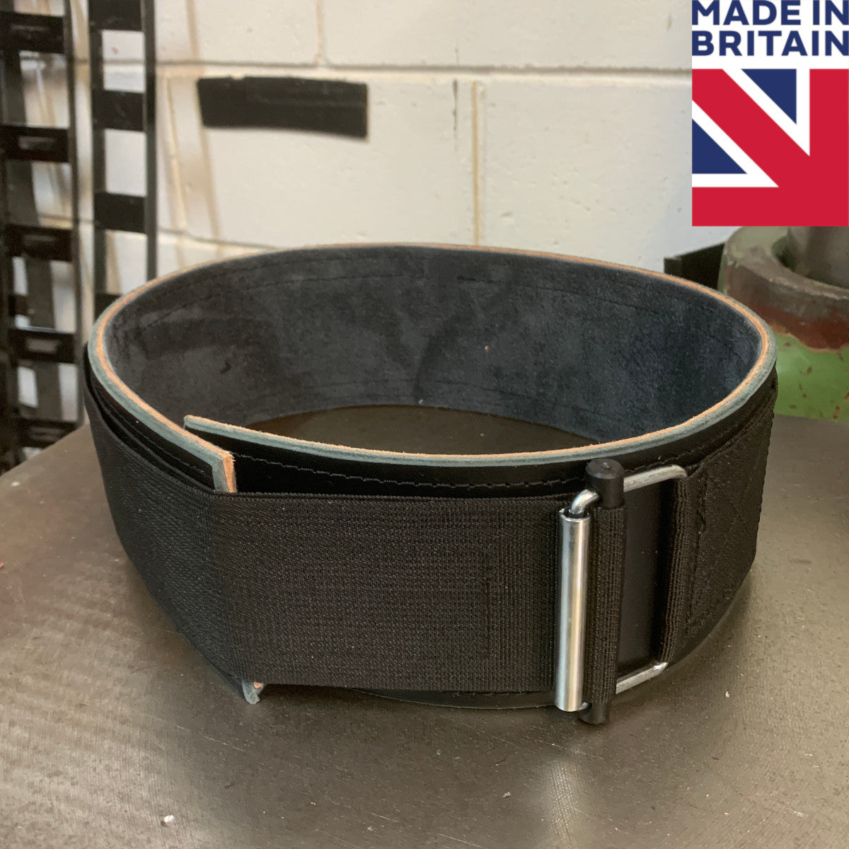 Leather Velcro Weightlifting Belt - Hand Made in UK