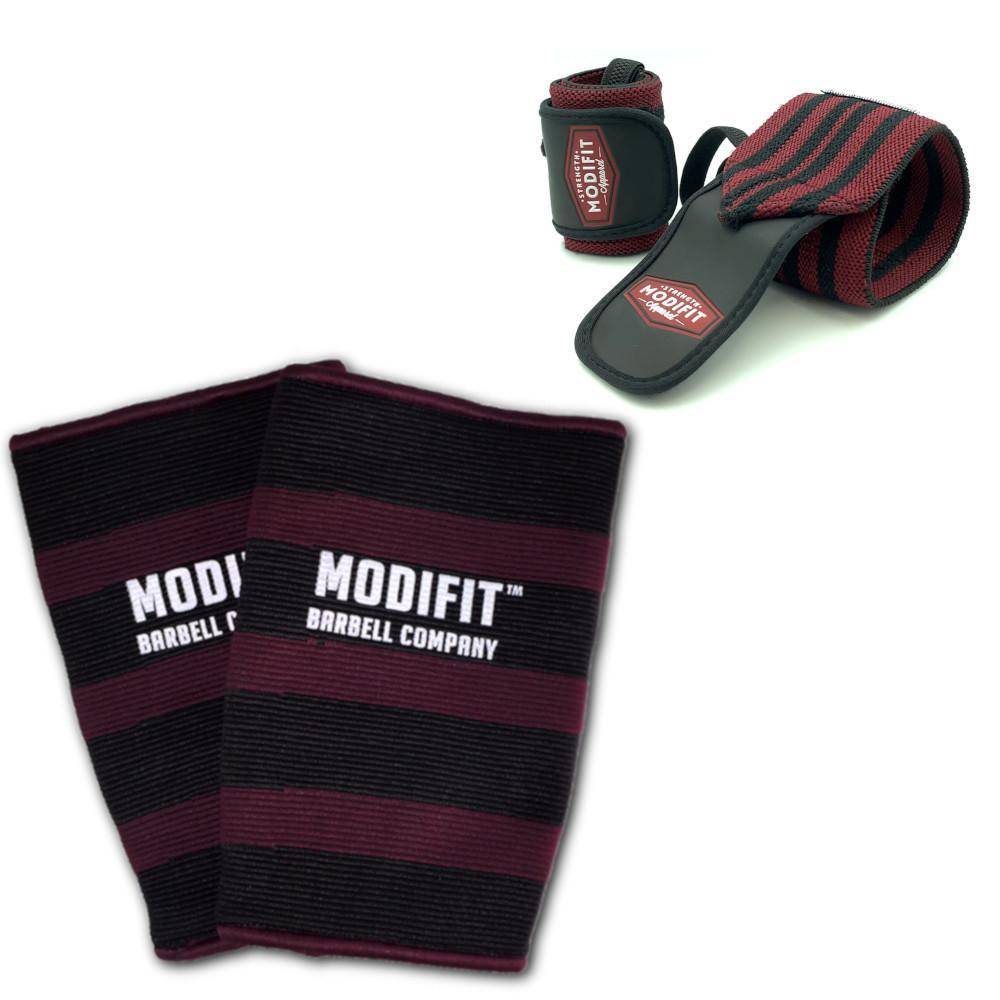 ModiFit Double Ply Maroon & Black Knee Sleeves (Pair)