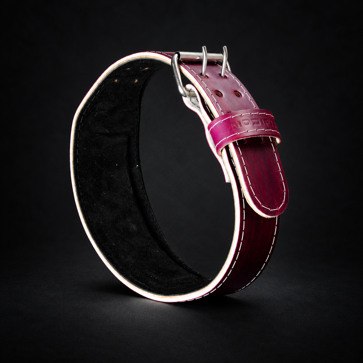 Hand Dyed Weightlifting Belt (Red)
