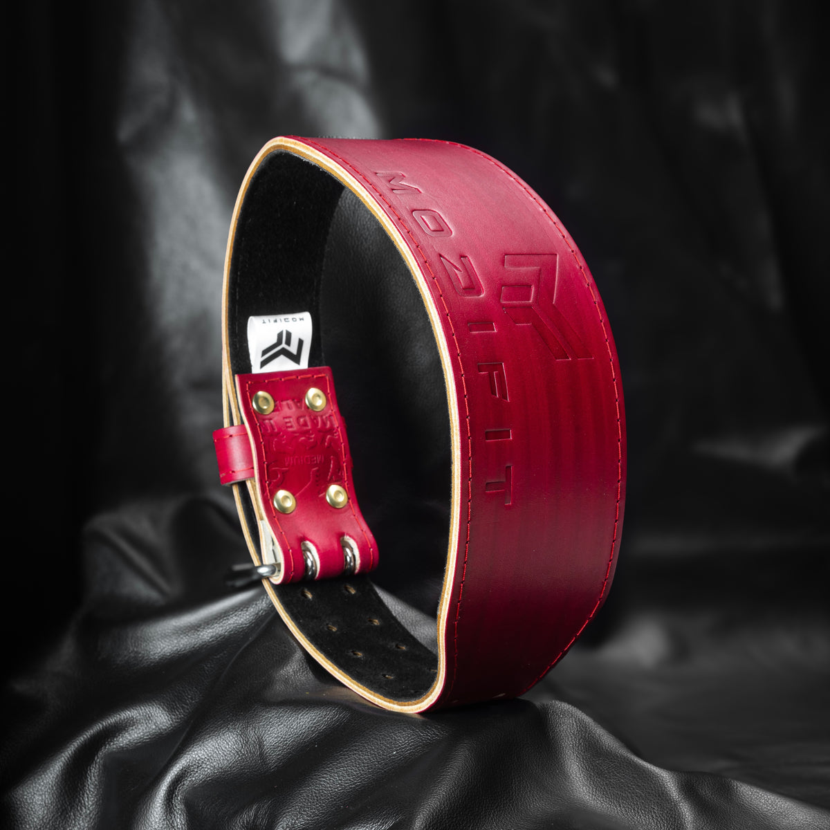 Hand Dyed Weightlifting Belt (Red)