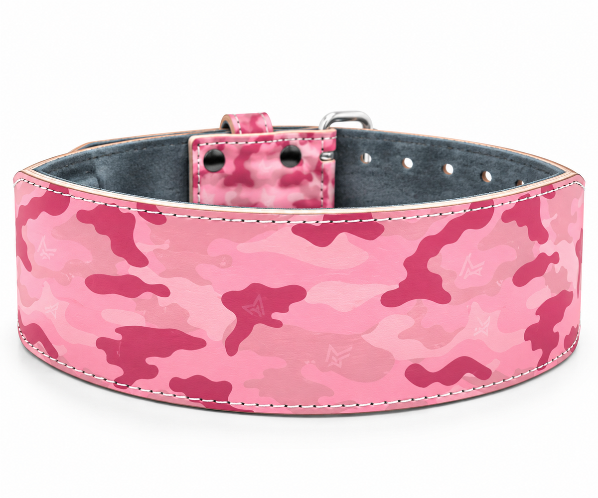 Pre-Order: Pink Camo Weightlifting Belt