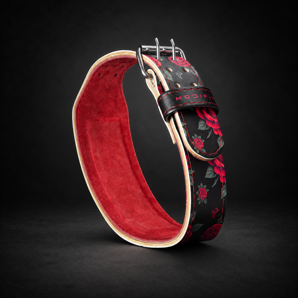 Red Roses Weightlifting Belt