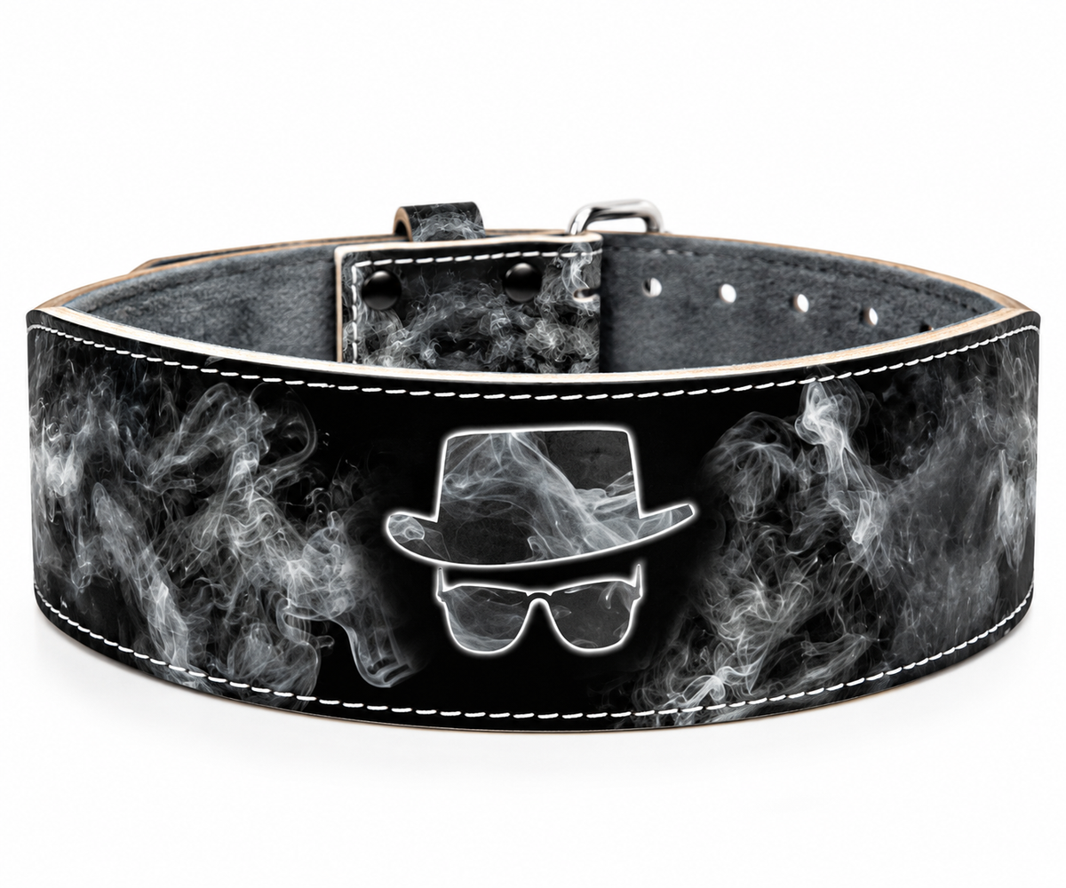 Pre-Order: Heisenberg Hat Splatter Weightlifting Belt