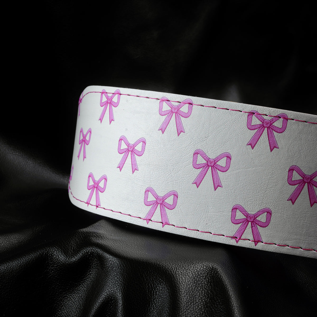 Pink Bows Weightlifting Belt