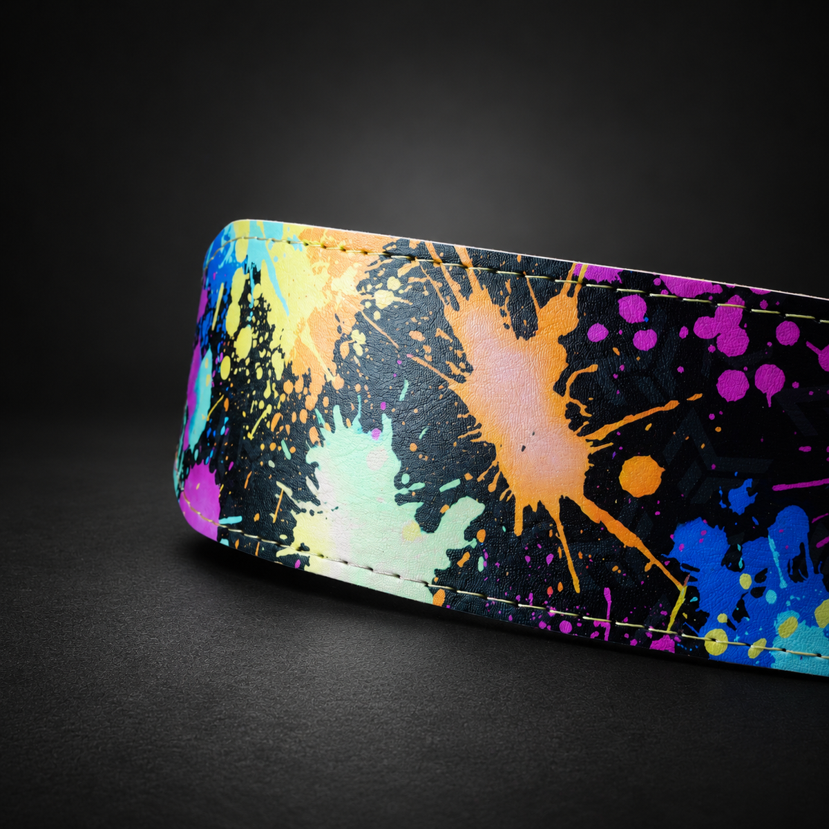Rainbow Splatter Weightlifting Belt