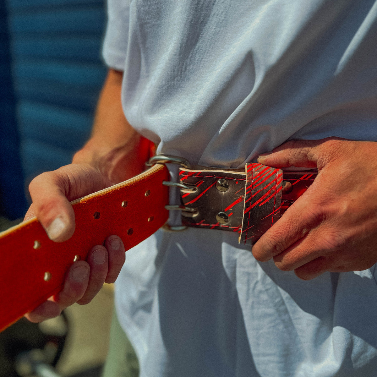 Demon Slayer Fire Weightlifting Belt - Hand Made in UK