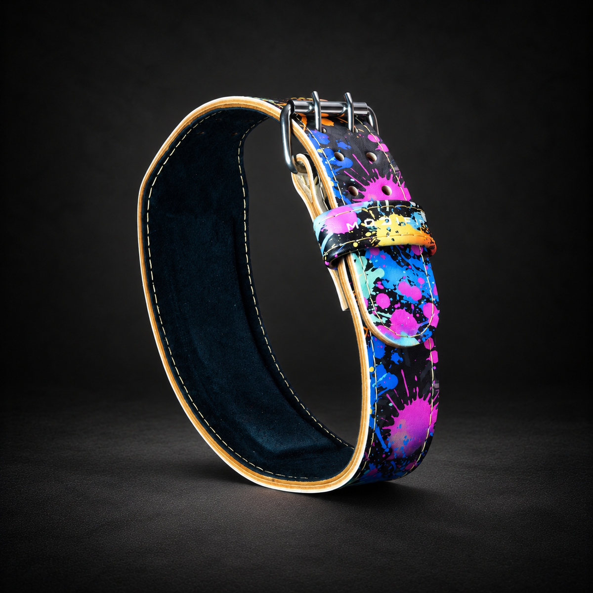 Rainbow Splatter Weightlifting Belt
