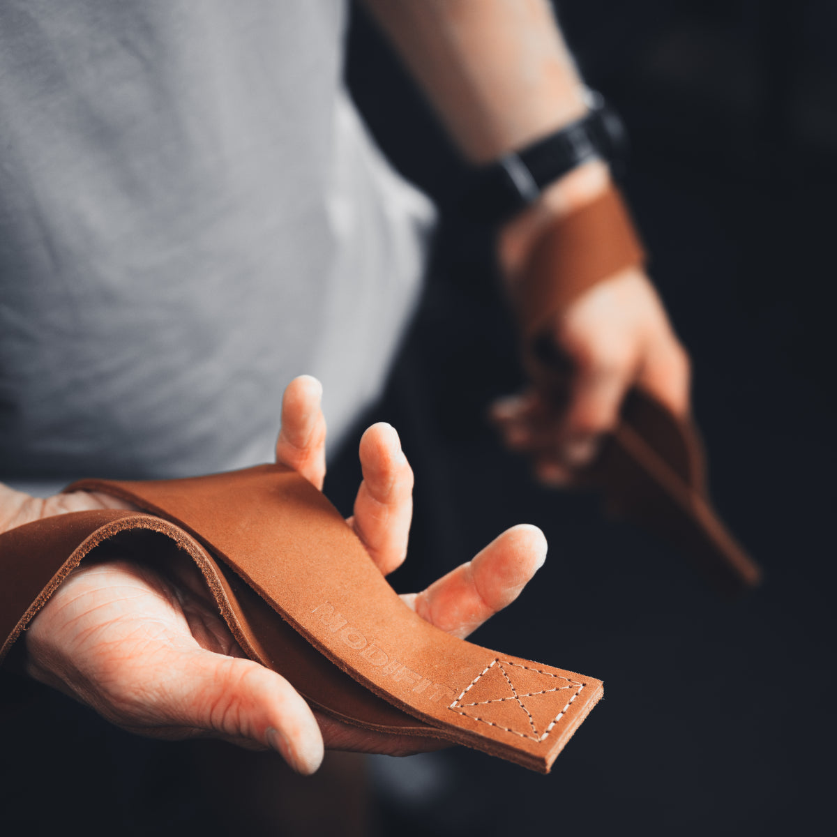 Leather Olympic Lifting Straps - Made in UK