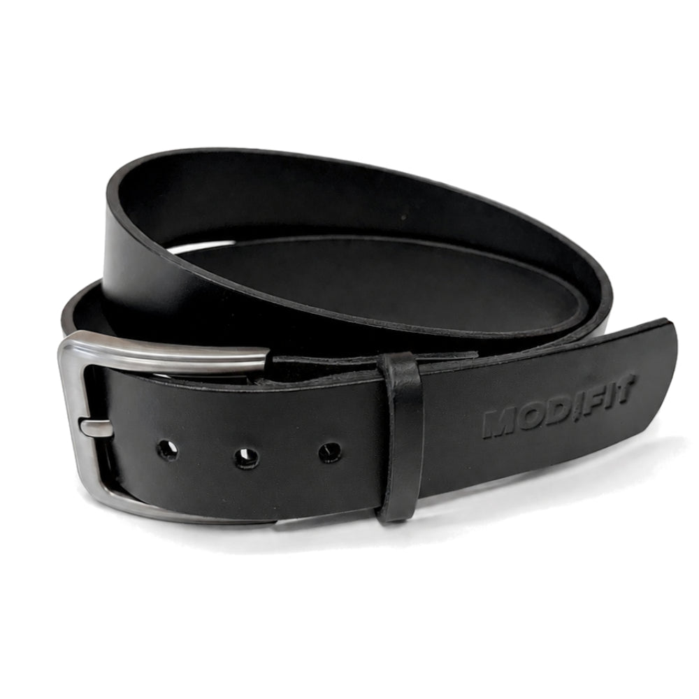 Black Leather Dress Belt