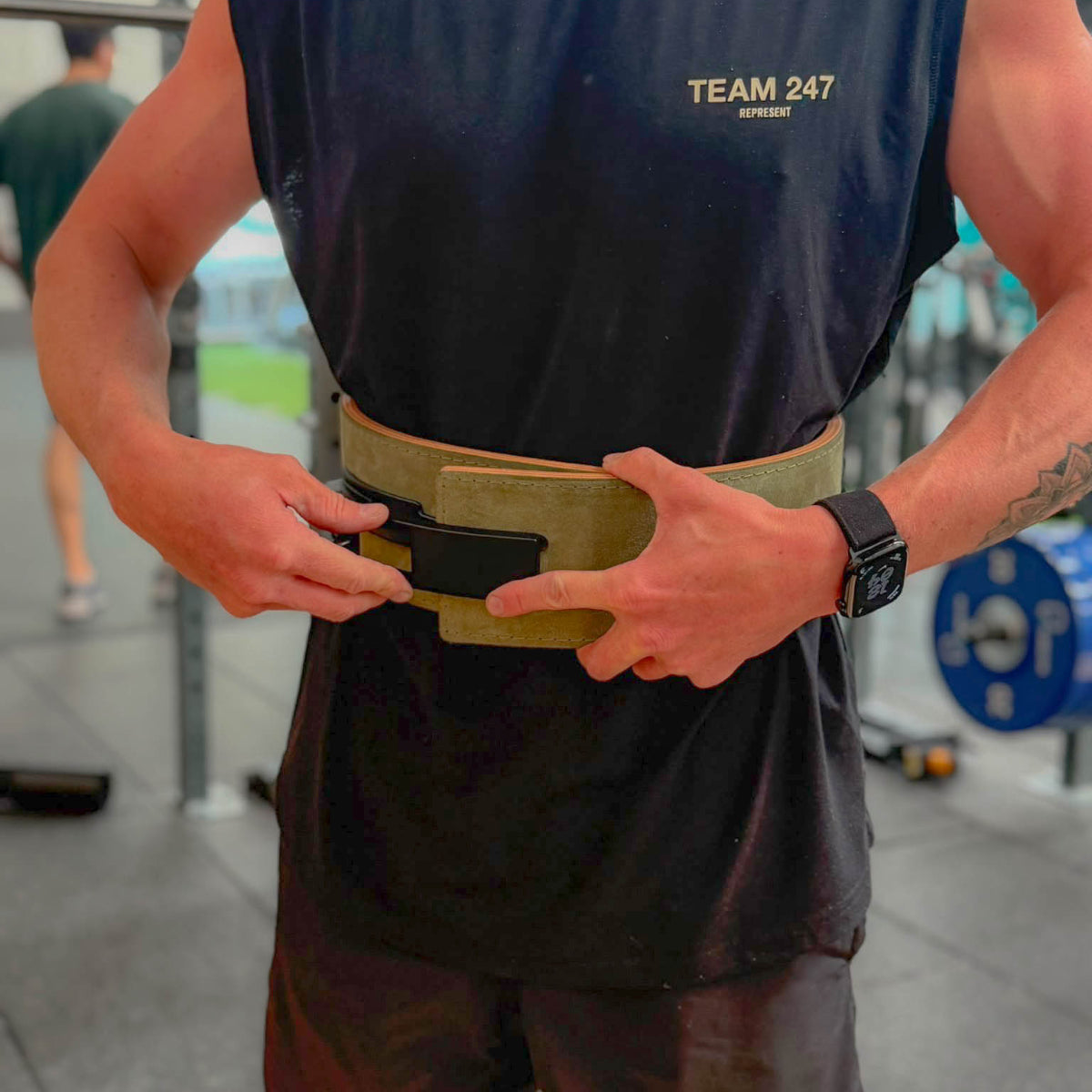 Olive Lever Belt