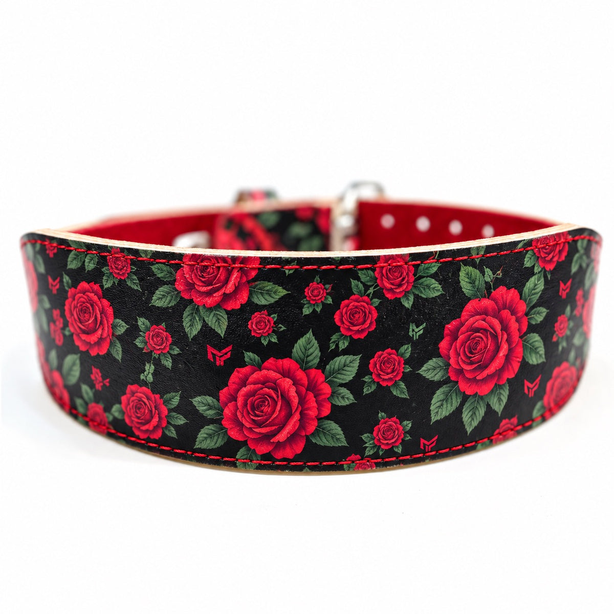 Red Roses Weightlifting Belt