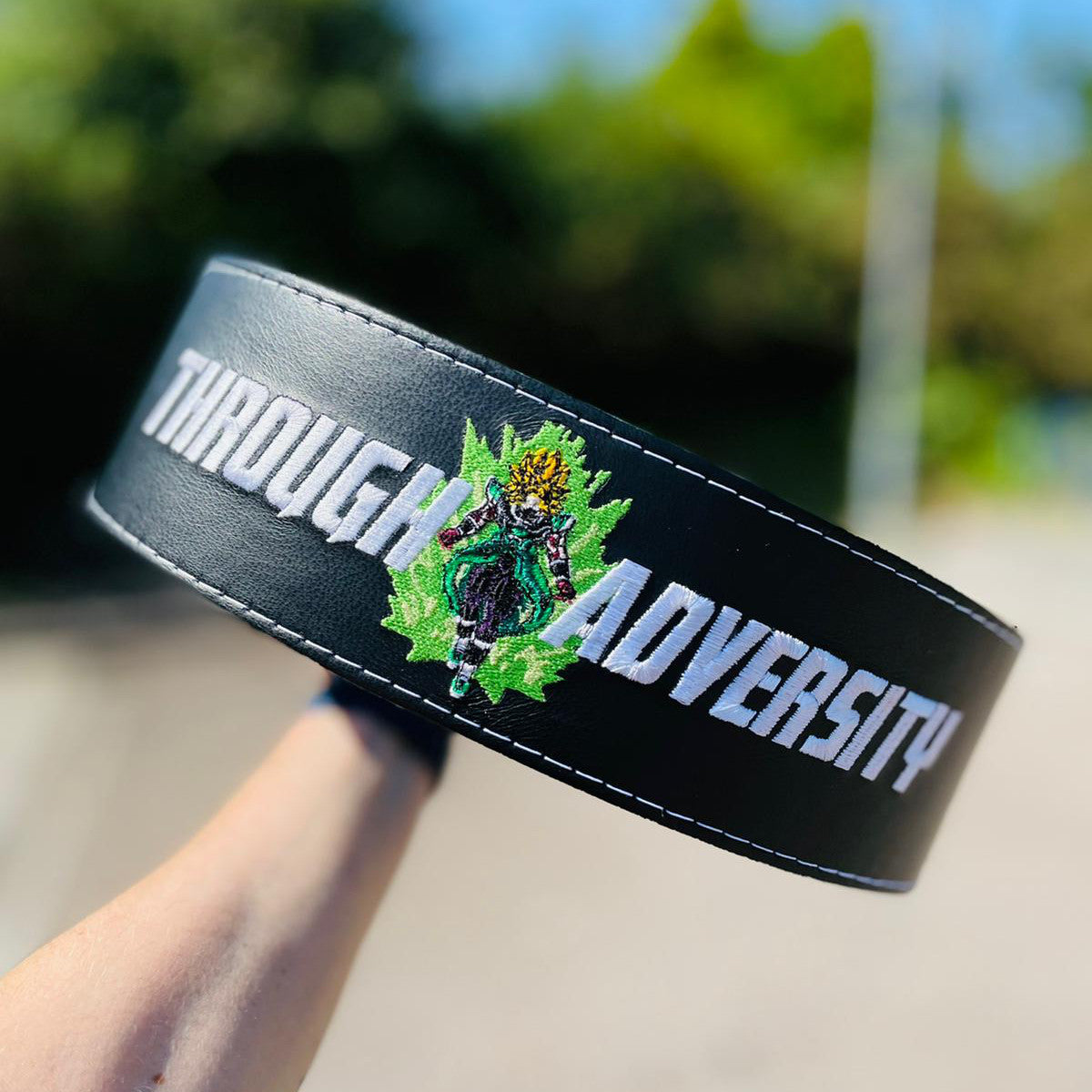Custom Lever Belt Through Adversity Goku