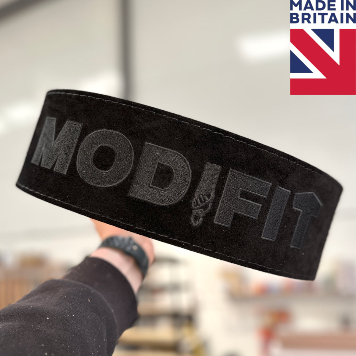 ModiFit Elite 13mm Black Suede Lever Powerlifting Belt