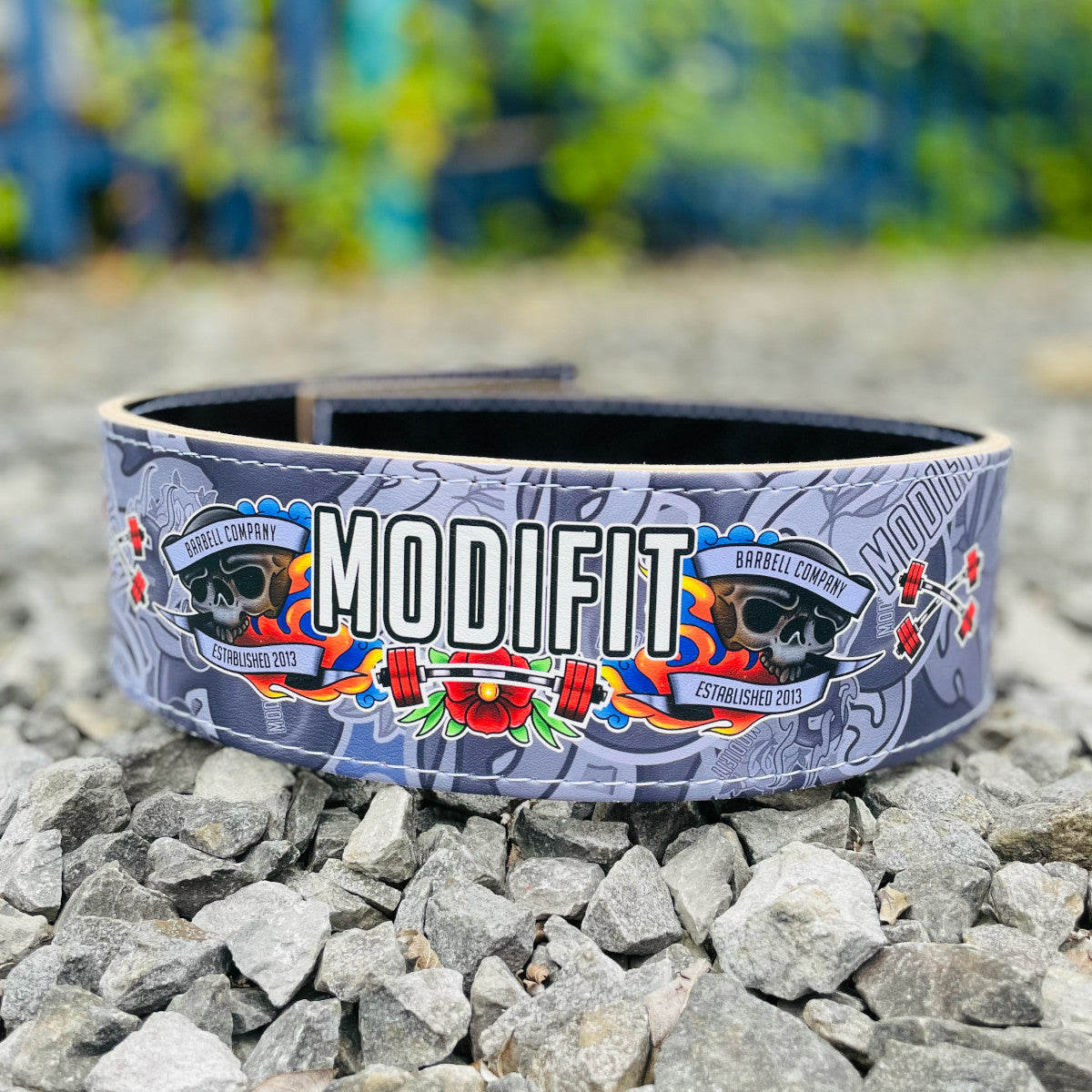 ModiFit Elite 10mm Tattoo Lever Powerlifting Belt - Hand Made in UK